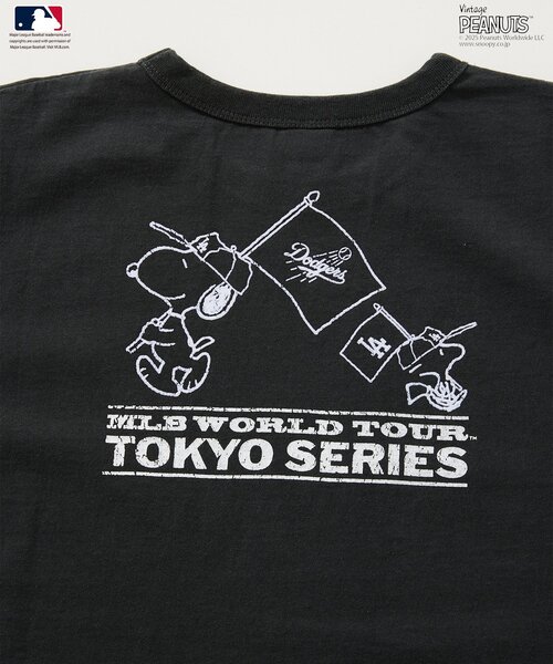 「Vintage PEANUTS」 半袖Tシャツ MEDIUM ブラックミックス メンズ_画像5