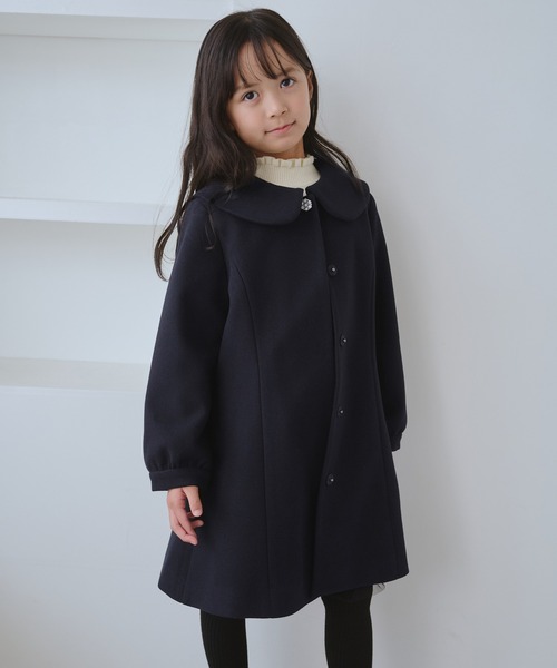 未使用　CHILD WOMAN ショートコート　Aライン　ブラック JAYRO（ジャイロ） コート アウター フェイクメルトンスタンドカラーA