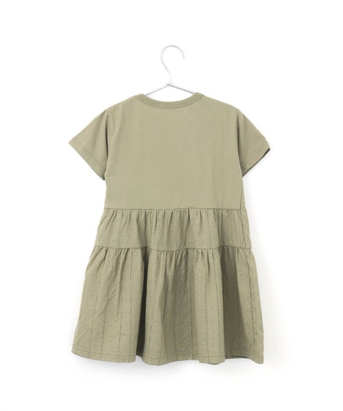 「MAKE YOUR DAY」 「KIDS」半袖ワンピース 150 カーキ キッズ_画像3