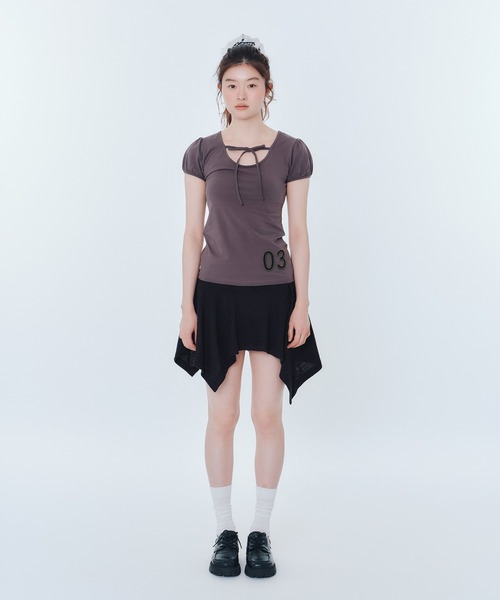 「FCMM」 半袖カットソー MEDIUM チャコールグレー レディース_画像7