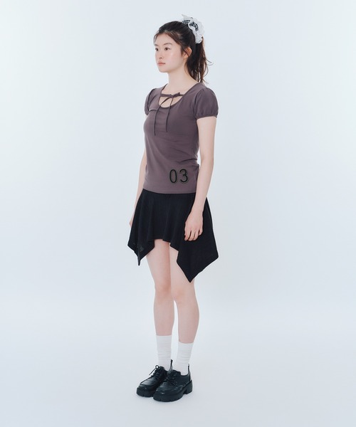 「FCMM」 半袖カットソー MEDIUM チャコールグレー レディース_画像8