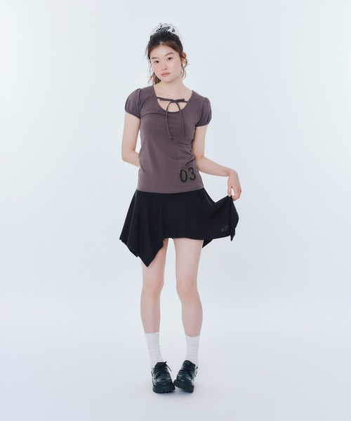 「FCMM」 半袖カットソー MEDIUM チャコールグレー レディース_画像9