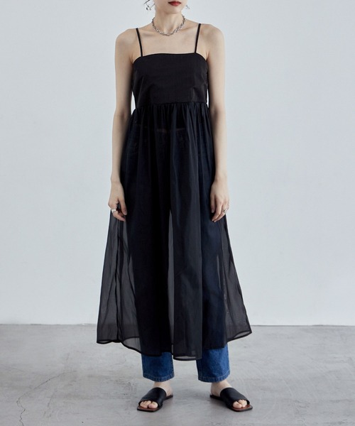 「etoll.」 キャミソールワンピース M ブラック レディース_画像2