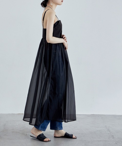 「etoll.」 キャミソールワンピース M ブラック レディース_画像3