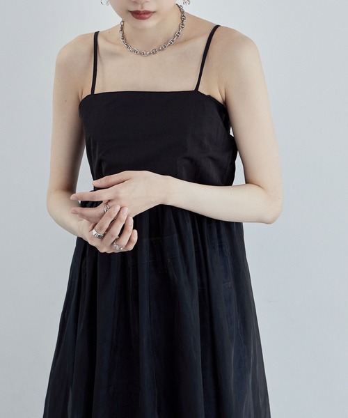 「etoll.」 キャミソールワンピース M ブラック レディース_画像5