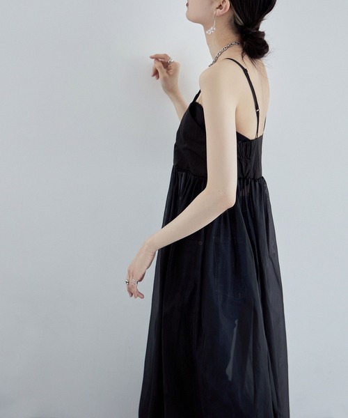 「etoll.」 キャミソールワンピース M ブラック レディース_画像6