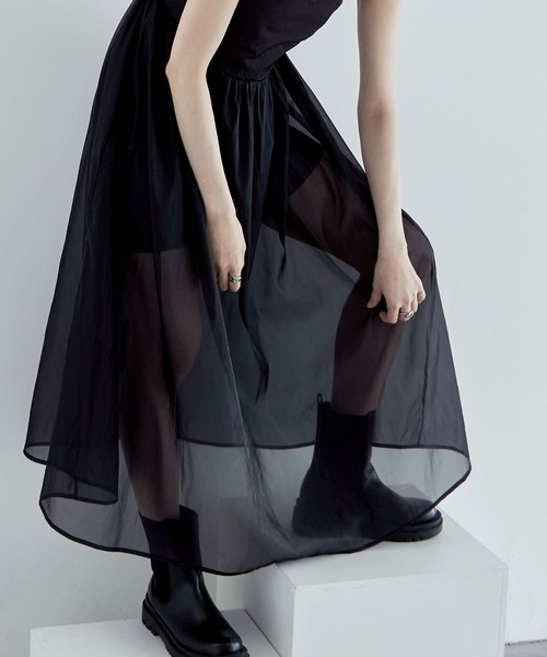 「etoll.」 キャミソールワンピース M ブラック レディース_画像9