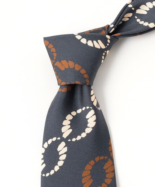 BEAMS F（ビームスF） ネクタイ Holliday ＆ Brown / シルク サークル