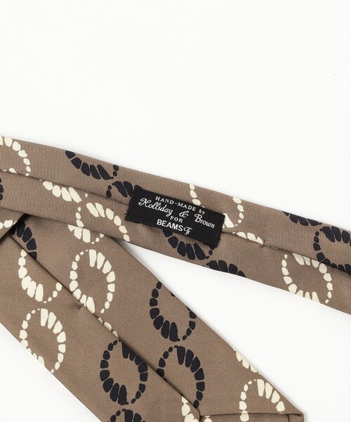 BEAMS F（ビームスF） ネクタイ Holliday ＆ Brown / シルク サークル