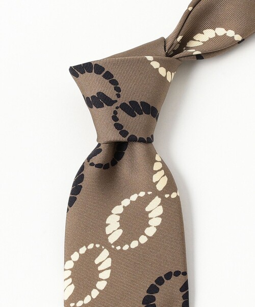 BEAMS F（ビームスF） ネクタイ Holliday ＆ Brown / シルク サークル