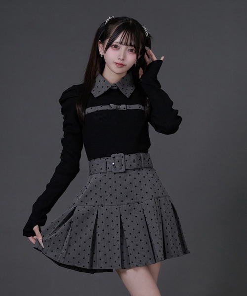 Pal elfy スカート ベルト付き裾プリーツスカート : ZOZOTOWN Yahoo!店