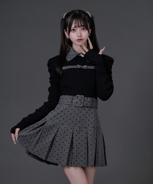Pal elfy スカート ベルト付き裾プリーツスカート : ZOZOTOWN Yahoo!店