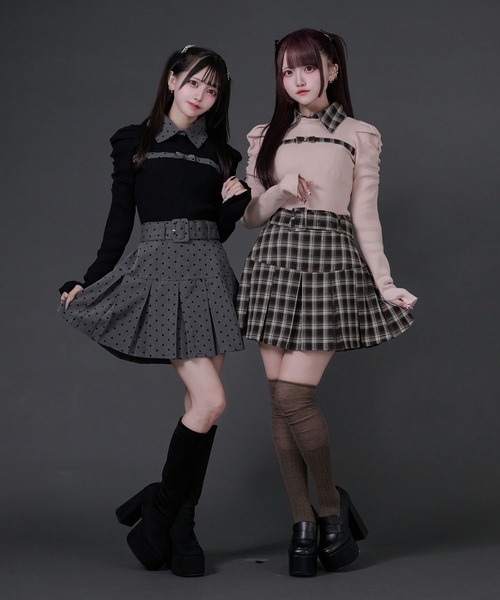 Pal elfy スカート ベルト付き裾プリーツスカート : ZOZOTOWN Yahoo!店