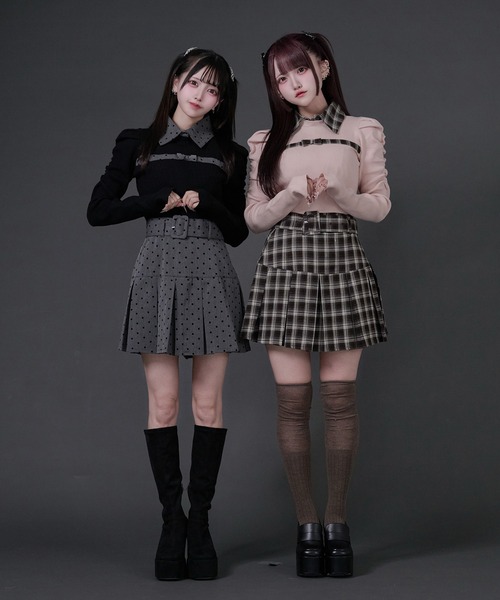 Pal elfy スカート ベルト付き裾プリーツスカート : ZOZOTOWN Yahoo!店