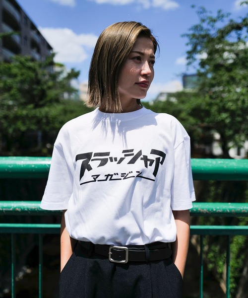 「THRASHER」 半袖Tシャツ X-LARGE ホワイト×ブラック メンズ_画像5