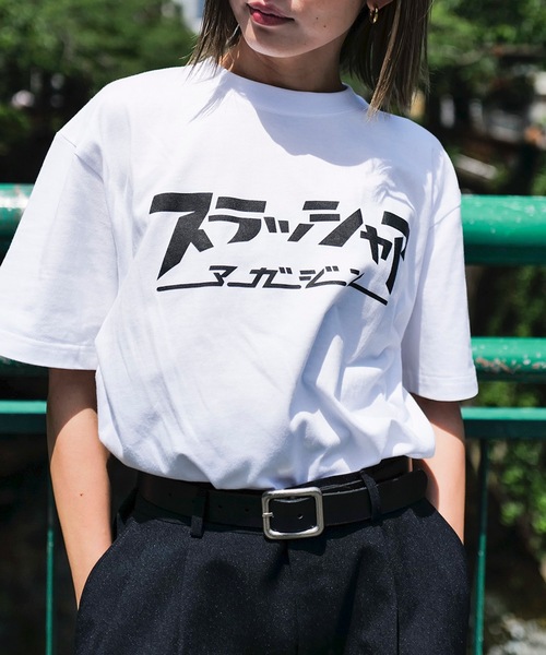 「THRASHER」 半袖Tシャツ X-LARGE ホワイト×ブラック メンズ_画像8