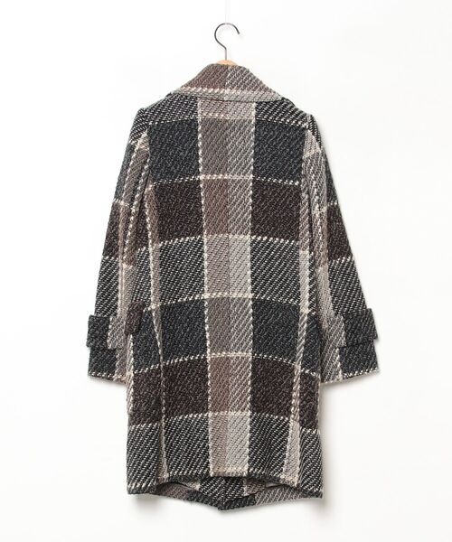 グレースゴンチネンタル ダイアグラム チェック柄ロングコート 36