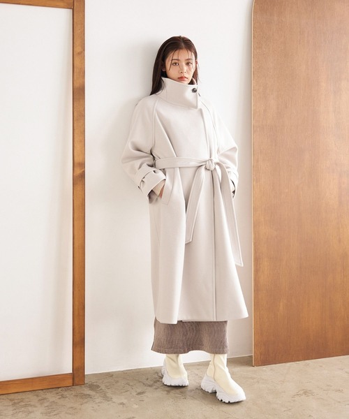 「mysty woman」 チェスターコート SMALL アイボリー レディース_画像5