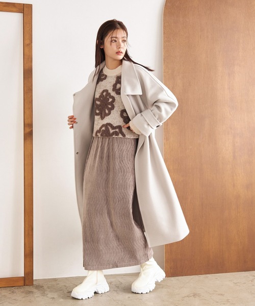 「mysty woman」 チェスターコート SMALL アイボリー レディース_画像7