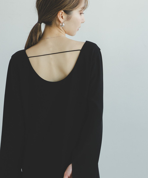 NOBLE（ノーブル） 長袖ワンピース 36 ブラック レディース : ZOZOTOWN