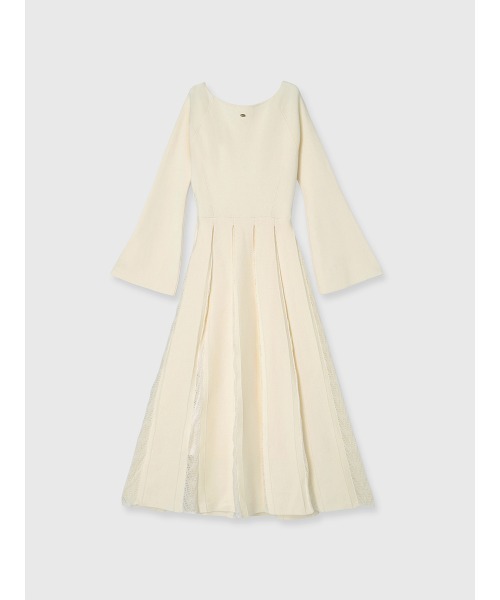 anuans（アニュアンス） ワンピース モヘアプリーツニットワンピース