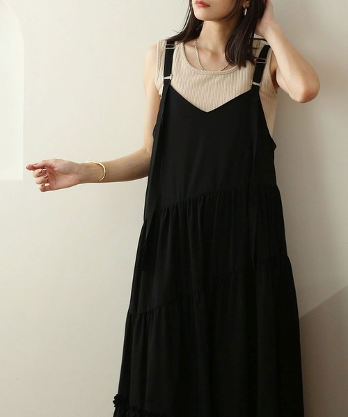 「NOAHL」 キャミソールワンピース M ブラック レディース_画像3