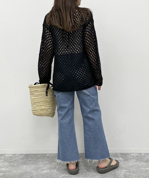 「U by SPICK&SPAN」 長袖ニット FREE ブラック レディース_画像5