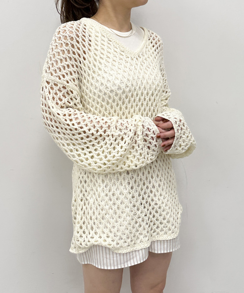 「U by SPICK&SPAN」 長袖ニット FREE ブラック レディース_画像9