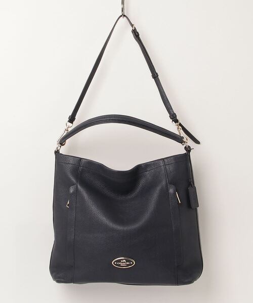 【美品】 coach コーチ トート ショルダー 2way ネイビー シボ COACH（コーチ） 2WAYバッグ - ネイビー レディース : ZOZOTOWN Yahoo