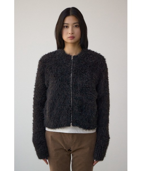 MOUSSYマウジーSHAGGYKNITCARDIGAN シャギーニットカーディ AZUL BY MOUSSY | シャギー起毛ニットカーディガン (カーディガン