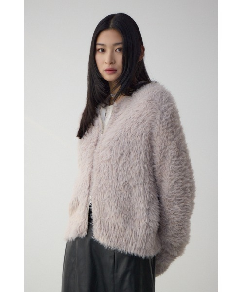 MOUSSYマウジーSHAGGYKNITCARDIGAN シャギーニットカーディ MOUSSY（マウジー）の「GLITTER SHAGGY ニットカーディガン