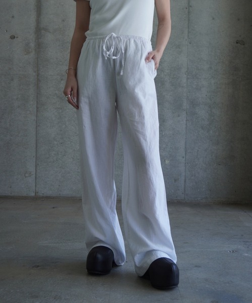 「gina tricot」 イージーパンツ S ホワイト レディース_画像7