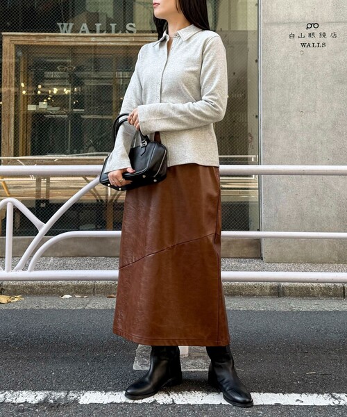 fredy emue（フレディエミュ） スカート ヴィンテージライクレザー