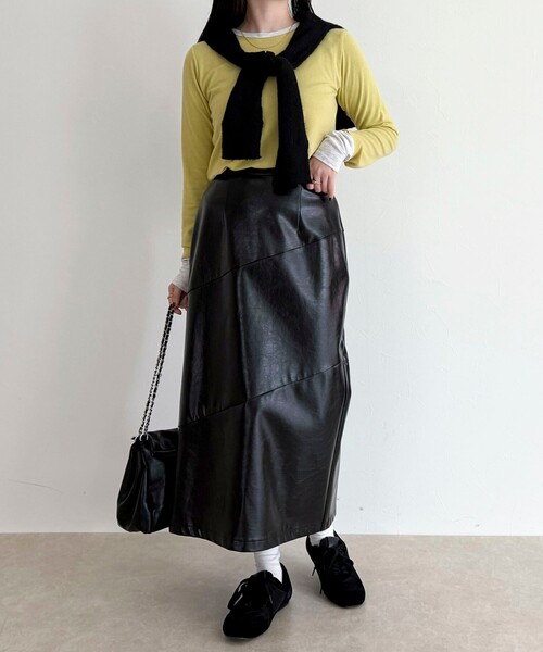 fredy emue（フレディエミュ） スカート ヴィンテージライクレザー