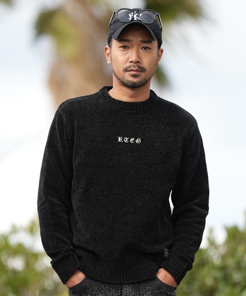 アダムスジャグラーRTEG フリース クルーネックセーター ブラック アダムスジャグラーRTEG フリース クルーネックセーター ブラック