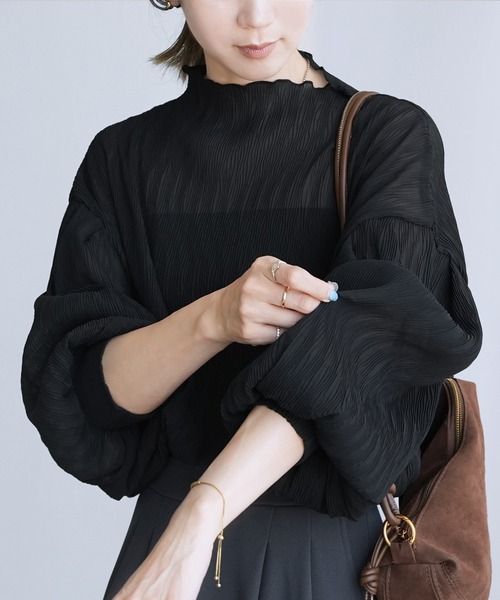 「reca」 長袖ブラウス M ブラック レディース_画像4