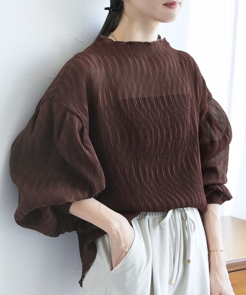 「reca」 長袖ブラウス M ブラック レディース_画像7