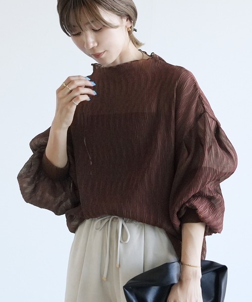 「reca」 長袖ブラウス M ブラック レディース_画像8