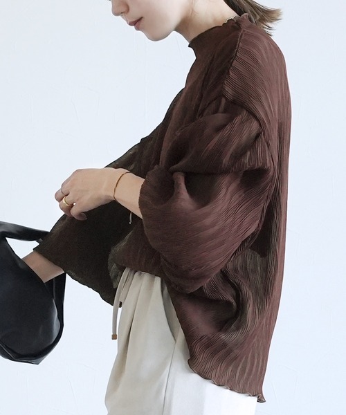 「reca」 長袖ブラウス M ブラック レディース_画像9