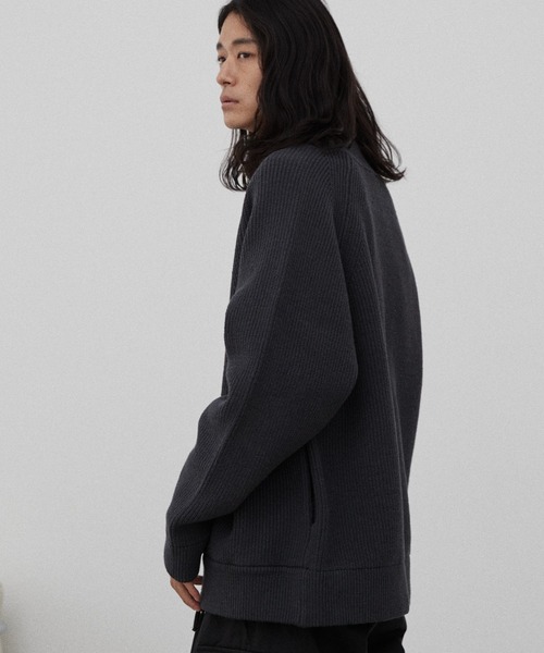 LIDNM ダークグレー カーディガン M WYM LIDNM 「WYM LIDNM」 ニットカーディガン M グレー メンズ