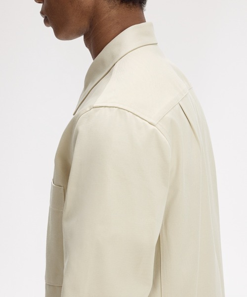 Fred Perry フレッドペリー ツイル オーバー シャツ Ecru L Fred Perry フレッドペリー ツイル オーバー シャツ Ecru L Fred Perry