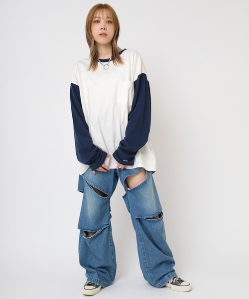 「RNA」 長袖カットソー MEDIUM ピンク レディース_画像3