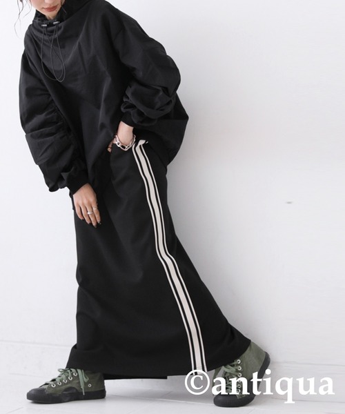 antiqua（アンティカ） ロングスカート FREE ブラック レディース