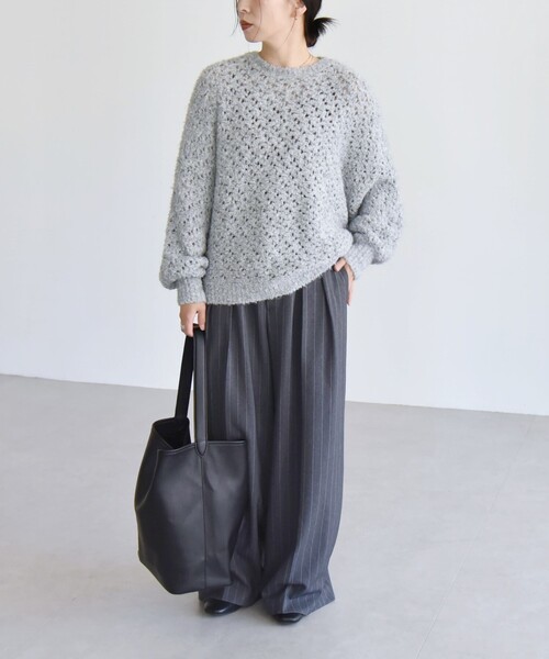 「quaranciel」 長袖ニット ONE SIZE キャメル レディース_画像2