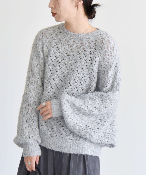「quaranciel」 長袖ニット ONE SIZE キャメル レディース_画像4