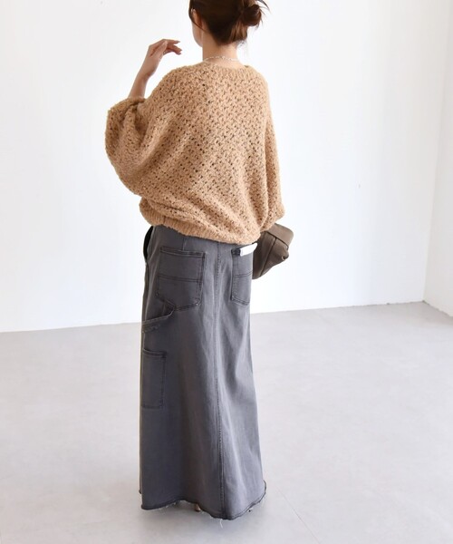 「quaranciel」 長袖ニット ONE SIZE キャメル レディース_画像8