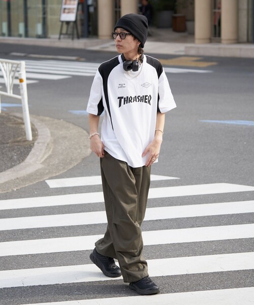 「THRASHER」 半袖Tシャツ LARGE オフホワイト メンズ_画像7