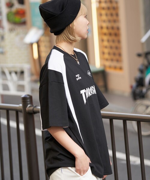 「THRASHER」 半袖Tシャツ LARGE オフホワイト メンズ_画像9
