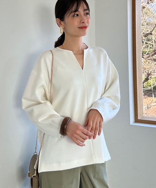 「DOUX ARCHIVES」 長袖カットソー FREE オフホワイト レディース_画像5