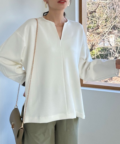 「DOUX ARCHIVES」 長袖カットソー FREE オフホワイト レディース_画像6